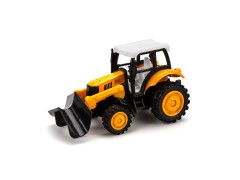 Magni, traktor m/ frontlæsser og træk tilbage, gul