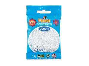 Hama Mini, perler, 2.000 stk., hvid (01)