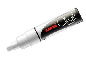 Uni Chalk PWE-8K, sletbar marker, hvid