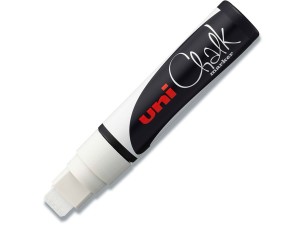Uni Chalk PWE-17K, sletbar marker, hvid