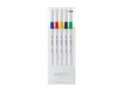 Uni Emott, Fine 0.4, 5 tuscher, standardfarver