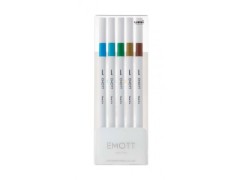 Uni Emott, Fine 0.4, 5 tuscher, blålige farver