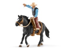 Schleich Saddle bronc riding med cowboy