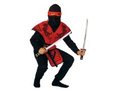 Rio, Rød ninja, kostume, 7-9 år