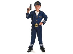 Politimand, kostume, 7-9 år