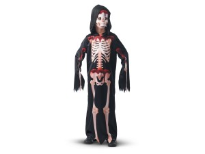 Rio, blodigt skelet, kostume, 10-12 år