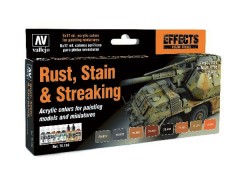 Vallejo Model Color set: Rust, Stain og Streaking 8x17 ml.