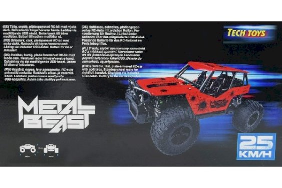 TechToys, Metal Beast, fjernstyret buggy, rød, 2,4 GHz
