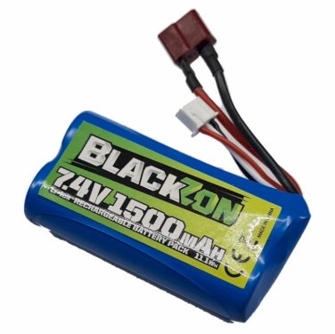 BlackZon, batteri, 7.4V 1500mAh T-Plug