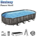 Bestway, Power Steel Oval Pool, 732 x 366 x 122cm m/tilbehør