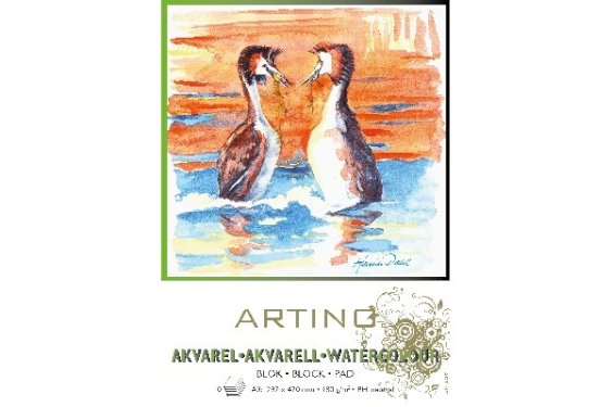 Artino, akvarelblok, A3, 180 g/m2, 10 ark