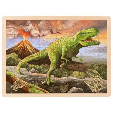 Goki, træpuslespil, Tyrannosaurus rex, 96 brikker