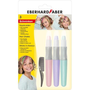 Faber-Castell, Eberhard Faber, hårfarvepenne, pastel, 3 stk.
