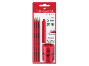 Faber-Castell Grip, skolesæt, rød