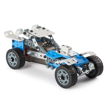 Meccano, byggesæt, 10-i-1 rallybil m/ elmotor