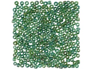 Rocailleperler, 3 mm, grøn olie