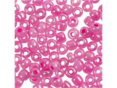 Rocailleperler, 3 mm, pink perlemor