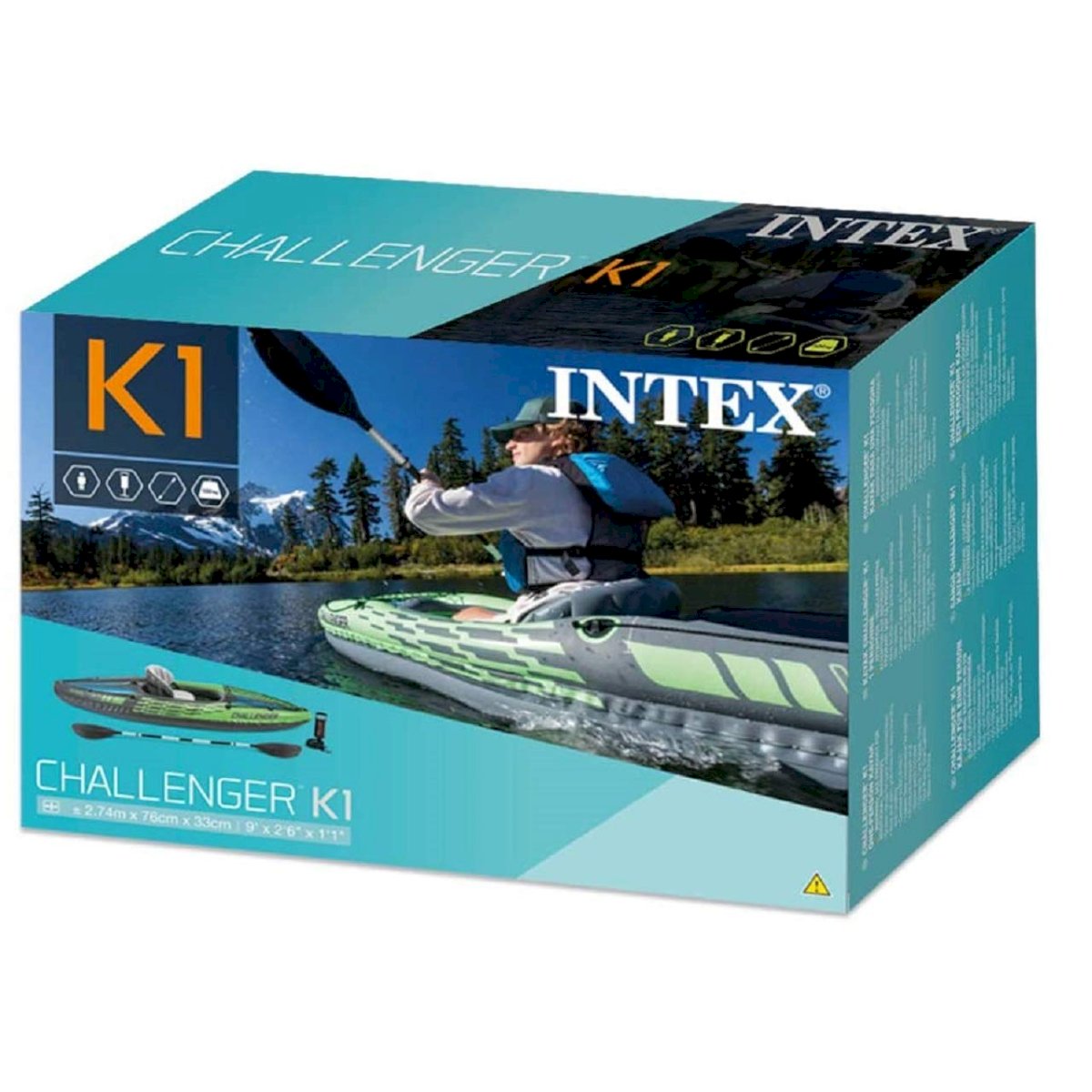 Intex, Challenger K1, 1-pers. m/ tilbehør