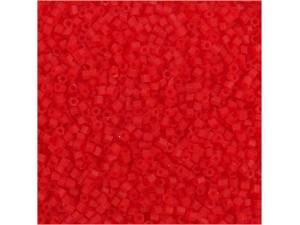 Korte rørperler, 1,7 mm, rød
