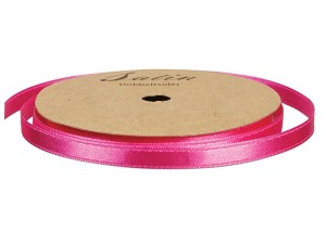 Satinbånd, 6 mm, 10 m, pink