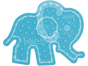 Hama Maxi, stiftplade, lille elefant, transparent
