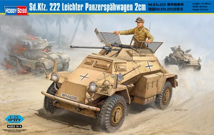 Hobby Boss, Sd.Kfz. 222 Leichter Panzerspahwagen 2 cm, 1:35