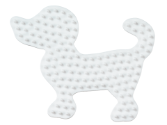 Hama Midi, stiftplade, lille hund, hvid