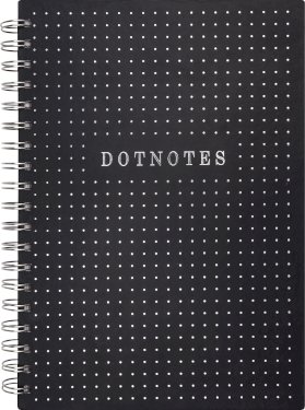 Mayland Burde DotNotes, notesbog, 25 cm, sort