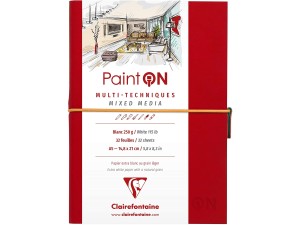 Clairefontaine, Paint On, mixed media-blok, A5, hvid, plastomslag