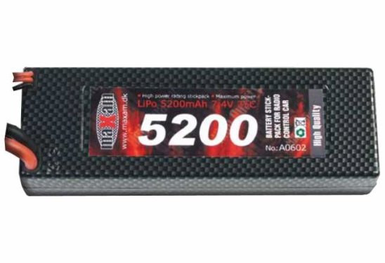 Maxam Lipo Batteri 5200Mah-7.4V-35C T-Plug/Jst-Xh
