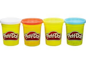 Play-Doh, modellervoks, 4 standardfarver A