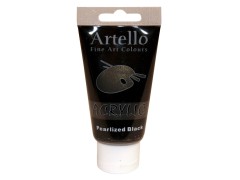 Artello Acrylic, 75 ml, Pearlized Black