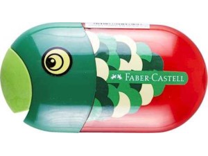 Faber-Castell, blyantspidser m/ viskelæder, fisk