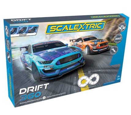 Scalextric, Drift 360, racerbane m/ 2 biler