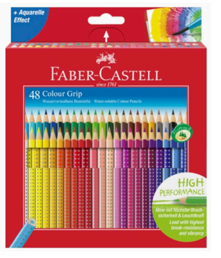Faber-Castell Colour Grip, farveblyanter, akvarel, 48 stk.