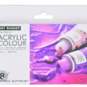 Art Ranger, akrylmaling, 8 x 22 ml, glitterfarver