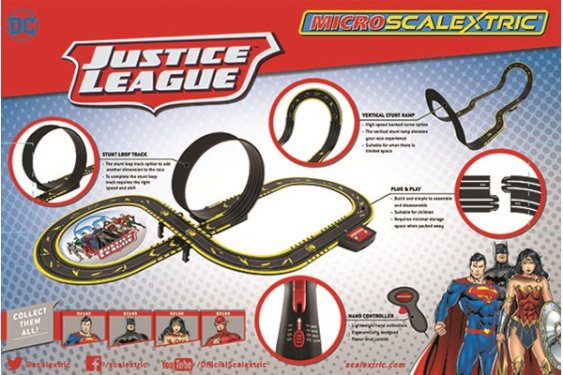 Scalextric Micro, Justice League, racerbane til batteri