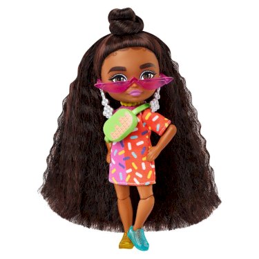 Barbie, Barbi Extra Mini-dukke m/ kunstpelsfrakke