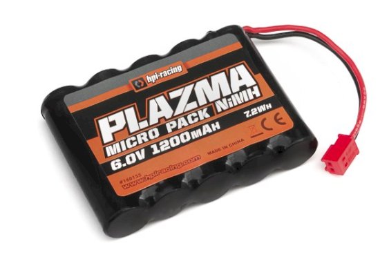 Hpi Plazma, 6.0 V 1200 mAh NiMh-batteripakke, Micro