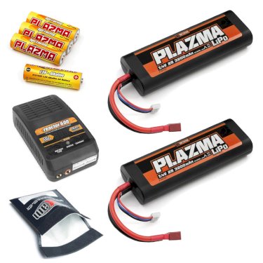 R/C Lipo Batterier Og Lader Pakke - Small