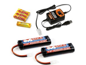 R/C Nimh Batterier Og Lader Pakke - Small