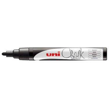 Uni Chalk PWE-5M, sletbar marker, sort