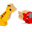 Brio, magnetisk elefant og giraf