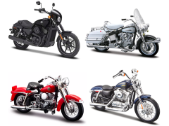 Maisto Harley-Davidson, modelmotorcykel i æske, 1 stk., 1:18