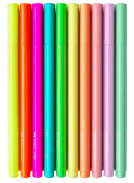 Faber-Castell Grip, tuscher, neon/pastel, 10 stk.