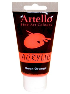 Artello Acrylic, 75 ml, Neon Orange