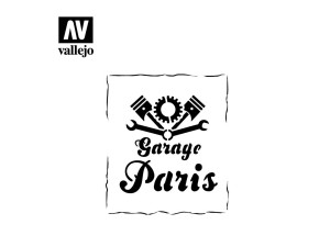 Vallejo, Stencil Vintage Garage Sign, 1:35